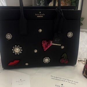 Kate Spade Black Tote with Embellishments